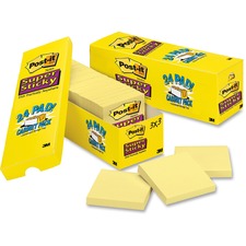 3m MMM 65424SSCP Post-itreg; Super Sticky Notes - 1680 - 3 X 3 - Squar