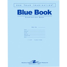 Roaring ROA 77515 Roaring Spring 8 - Sheet Blue Examination Book - Let