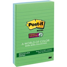 3m MMM 6603SST Post-itreg; Super Sticky Notes - Bora Bora Color Collec