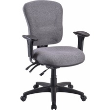 Lorell LLR 66125 Accord Mid-back Task Chair - Gray Polyester Seat - Bl