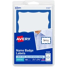 Avery AVE 5144 Averyreg; Border Print Or Write Name Tags - Removable A