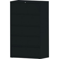 Lorell LLR 43517 Receding Lateral File With Roll Out Shelves - 5-drawe