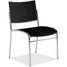 Safco SAF ESC2B Mayline Escalate Stackable Chair - Black Seat - Four-l