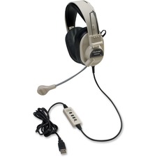 Califone 3066-USB Deluxe Stereo Headset - Stereo - Usb - Wired - 20 Hz