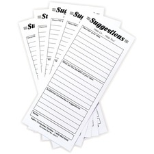 Safco SAF 4231 Safco Suggestion Box Card Refills - 3 12 X 8 Sheet Size