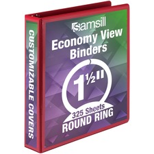 Samsill SAM 18553 Economy 1-12 Round Ring View Binders - 1 12 Binder C