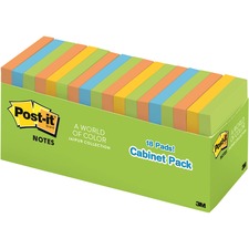 3m MMM 65418BRCP Post-itreg; Notes Cabinet Pack - Jaipur Color Collect