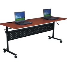 Lorell LLR 60667 Flipper Training Table - Cherry Rectangle Top - 72 Ta