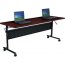 Lorell LLR 60670 Flipper Training Table - Mahogany Rectangle Top - 72 