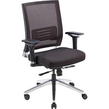 Lorell LLR 90039 Lower Back Swivel Executive Chair - Black Fabric Seat