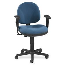 Lorell LLR 80006 Millenia Pneumatic Adjustable Task Chair - Blue Seat 