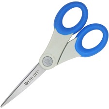 Acme ACM 14648 Westcott 7 Soft Handle Straight Scissors - 3 Cutting Le