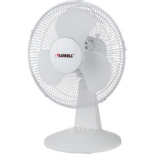 Lorell LLR 44551 12 Oscillating Desk Fan - 12 Diameter - 3 Speed - Qui