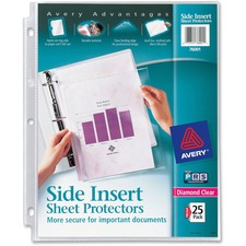 Avery AVE 76001 Averyreg; Side Insert Sheet Protectors - For Letter 8 