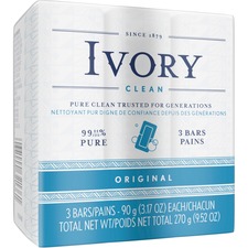 Procter PGC 12364CT Ivory Bar Soap - 3.10 Oz - Skin - White - Fragranc