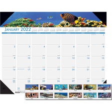 House HOD 193 Earthscapes Sea Life Desk Pads - Julian Dates - Monthly 