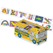 Pacon PAC 51450 Pacon Self-adhesive School Bus Rewards Stickers - Self