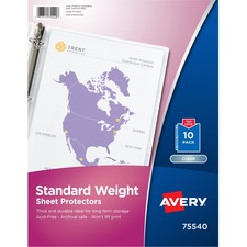 Avery AVE 75540 Averyreg; Standard Weight Semi-clear Sheet Protectors,