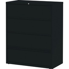 Lorell LLR 43515 Receding Lateral File With Roll Out Shelves - 4-drawe