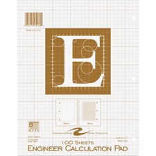 Roaring ROA 95182 Roaring Spring 5x5 Grid Engineering Pad - 100 Sheets