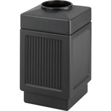 Safco SAF 9475BL Safco Indooroutdoor Waste Receptacle - 38 Gal Capacit