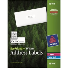 Avery AVE 48160 Averyreg; Ecofriendly Address Labels - Water Based Adh