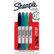 Newell SAN 32174PP Sharpie Twin Tip Permant Maker - Ultra Fine, Fine M