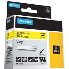 Newell DYM 18433 Dymo Colored Industrial Rhino Vinyl Labels - 34 Width