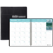 House HOD 26402 Earthscapes Wirebnd Color Monthly Planner - Julian Dat