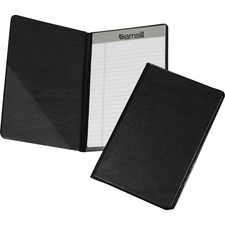 Samsill SAM 70400 Classic Pad Folio - 5 12 X 8 12 - Vinyl - Black - 1 