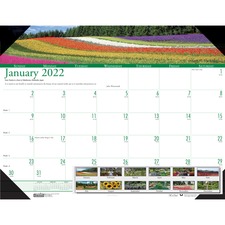 House HOD 174 Earthscapes Gardens Desk Pad - Julian Dates - Monthly - 