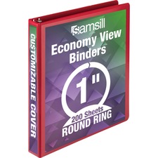 Samsill SAM 18533 Economy 1 Round Ring View Binders - 1 Binder Capacit