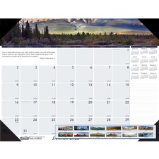 House HOD 176 Earthscapes Mountains Desk Pad - Julian Dates - Monthly 