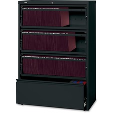 Lorell LLR 43511 Receding Lateral File With Roll Out Shelves - 4-drawe