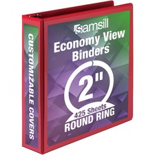 Samsill SAM 18563 Economy 2 Round Ring View Binders - 2 Binder Capacit