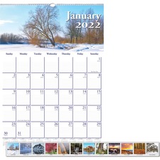 House 0378 Earthscapes Scenic Wall Calendars - Julian Dates - Monthly 