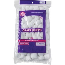 Pacon PAC 6400 Creativity Street White Craft Fluffs - Decoration, Pain