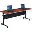 Lorell LLR 60666 Flipper Training Table - Cherry Rectangle Top - 60 Ta