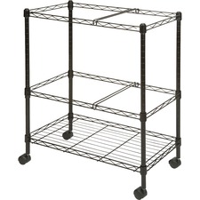 Lorell LLR 45650 Mobile Wire File Cart - 4 Casters - Steel - X 26 Widt