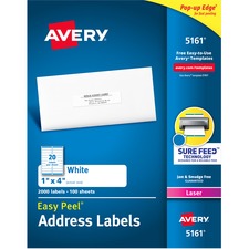 Avery 05161 Averyreg; Easy Peelreg; Address Labels With Sure Feedtrade