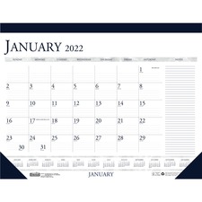 House HOD 164 Bluegray Print Monthly Desk Pad - Julian Dates - Monthly