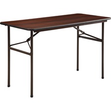 Lorell LLR 65759 Economy Folding Table - Melamine Rectangle Top - 48 T