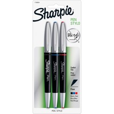 Newell SAN 1758054 Sharpie Grip Pen - Fine Pen Point - Assorted - 3  P