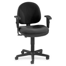 Lorell LLR 80004 Millenia Pneumatic Adjustable Task Chair - Black Seat