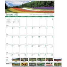 House HOD 303 Earthscapes Gardens Wall Calendar - Julian Dates - Month