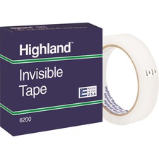 3m MMM 6200342592 Highland 34w Matte-finish Invisible Tape - 72 Yd Len