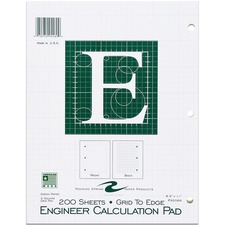 Roaring ROA 95589 Roaring Spring 5x5 Grid Engineering Pad - 200 Sheets