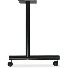 Lorell LLR 60683 Training Table Base - Black C-leg Base - 27 Height X 