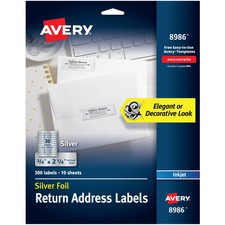 Avery AVE 8986 Averyreg; Gold Foil Mailing Labels - Permanent Adhesive