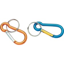 Baumgartens BAU 41010 2 Carabiner Key Ring - Aluminum - 1 Each - Assor